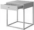 ebuy24 Pops Nachttisch 1 Schublade, Stahl, Weiß (12-44243)