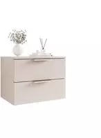 Lookway H&auml;ngender Nachttisch LINA Kaschmir 2S mit LED-Beleuchtung, Kantengriff,