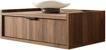 Mirjan24 Edison H&auml;ngender Nachttisch 1 Schublade, Nussbaum, 40x22x35cm