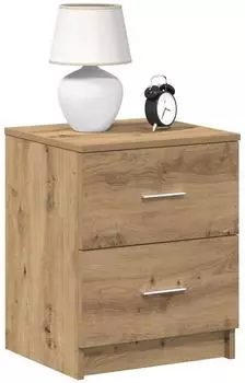 vidaXL Nachttisch mit 2 Schubladen Artisan-Eiche 40x36x50cm (858801)