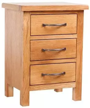 vidaXL Nachttisch 3 Schubladen, 40x30x54cm, Massivholz Eiche (241674)