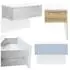 Vladon Sleep Nachttischschrank mit Schublade, wandmontiert, weiß matt/Eiche Nordic (60x46x35cm)