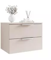 Lookway H&auml;ngender Nachttisch LINA Kaschmir 2S mit LED-Beleuchtung, Kantengriff,