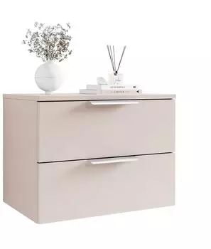Lookway Lina Nachttisch h&auml;ngend, 2 Schubladen, LED, Kaschmir (800001175818)