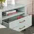 Mid.you Westerleigh Nachttisch 1 Schublade MDF Blassgrün/Goldfarbig (76x61x40cm)