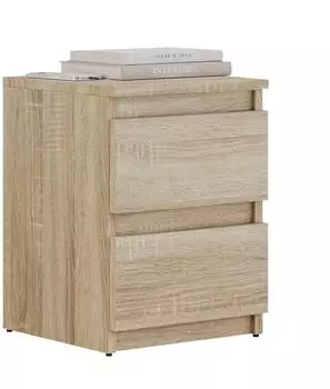 Lookway Hana M2 Nachttisch mit Schublade, Holzwerkstoff, Sonoma Eiche, 30x40x30cm (800001298599)