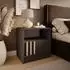 Lookway NELA Nachttisch mit Lamellen Graphit / Eiche Artisan, 51x52x38cm (800001532269)