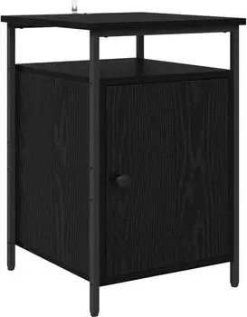 vidaXL Nachttisch Holzwerkstoff Schwarz Eichen-Optik 40x42x60cm