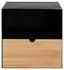Furniture To Go Joliet Wandmontierter Nachttisch 1 Schublade, Schwarz & Bambus