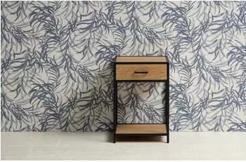 Furniture To Go Seaford Nachttisch mit 1 Schublade, MDF & Metall, schwarz & Eiche