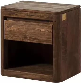 Massivmoebel24 Toronto #164 Nachttisch Sheesham 50x35x50cm rot-braun gebeizt (09-680-665-0064)