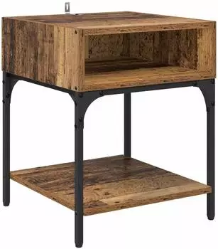 vidaXL Nachttisch Altholz-Optik 40x40x50cm (Holzwerkstoff)