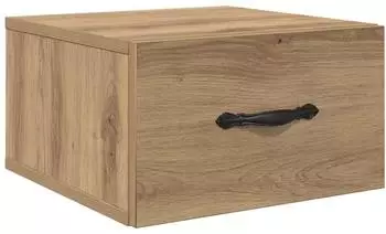 vidaXL Wandmontierter Nachttisch 1 Schublade Artisan-Eiche 35x35x20cm (Holzwerkstoff)