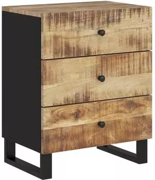 vidaXL Nachttisch Massivholz Mango & Holzwerkstoff 50x33x62cm (350660)