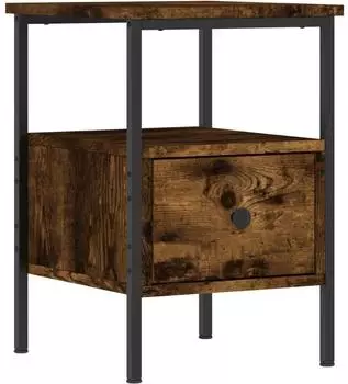vidaXL Nachttisch R&auml;uchereiche 34x36x50cm Holzwerkstoff (826047)