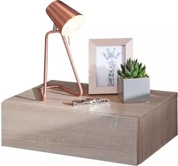 Wohnling ZADAR Nachtkonsole Wandmontage Sonoma mit Schublade 46x15x30cm (WL5.316)