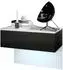 Vladon Sleep Nachtschrank mit Schublade, wandmontiert, inkl. LED-Beleuchtung (60x46x35cm)