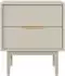 Selsey Viviaro Nachttisch 2 Schubladen, graubeige (54x39x61cm)