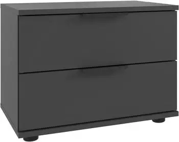Wimex Tilburg Nachtkommode 2 Schubladen, Graphit, 52x40x38cm (52x40x38cm)