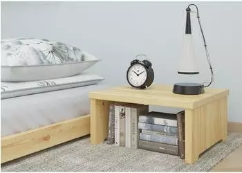 Erst-Holz Nachttisch ohne Schublade, Kiefer massiv lackiert (90.20-K15)