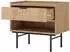 Mirjan24 Edison Nachttisch 1 Schublade, Nussbaum, Metall, 40x55x35cm