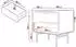 Mirjan24 Edison Nachttisch 1 Schublade, Nussbaum, Metall, 40x55x35cm