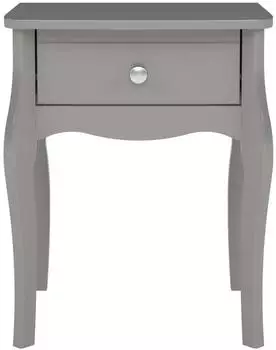 ebuy24 Baroque Nachttisch 1 Schublade, MDF, dunkelgrau (04-5061)