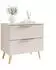 Lookway Lina Kaschmir 2S Nachttisch mit LED-Beleuchtung, goldene Beine (800001175922)