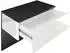 Vladon Sleep Nachttisch mit Schublade, wandmontiert, Brombeer Hochglanz, LED (60x46x35cm)