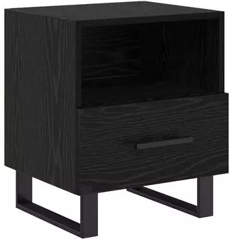vidaXL Nachttisch Schwarz Eichen-Optik Holzwerkstoff 40x35x47,5cm (882090)