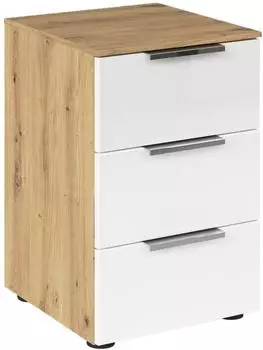 Rauch Flipp Nachtkommode 3 Schubladen Softclose Eiche Artisan/Wei&szlig;