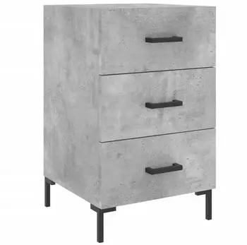 vidaXL Nachttisch betongrau 40x40x66cm Holzwerkstoff (827664)