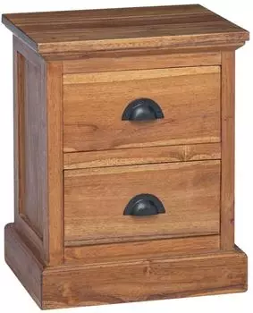 vidaXL Nachttisch mit Schubladen Massivholz Teak 40x30x50cm (42017950)