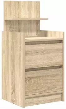 vidaXL Nachttisch 2 Schubladen Sonoma-Eiche 38x34x80cm (861359)