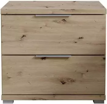 Pol Power Smilla Nachttisch mit Schubk&auml;sten, Artisan Eiche, 46x43x42cm