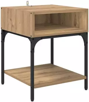 vidaXL Nachttisch Artisan-Eiche Holzwerkstoff 40x40x50cm