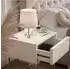 Lookway Blanco Glamour Nachttisch weiß Hochglanz, verchromtes Gestell (800001175559)