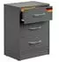 Casaria Eloise Nachttisch anthrazit 3 Schubladen LED 54x39x28cm