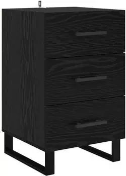 vidaXL Nachttisch Schwarz Eichen-Optik 40x40x66cm Holzwerkstoff (882145)