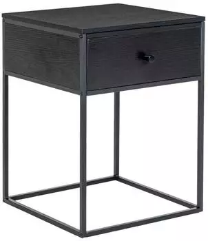 House Nordic Vita Beistelltisch mit Schublade, schwarz, 40x40x55cm