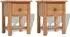 vidaXL Nachttische 2 Stk. 36x30x47cm Massivholz Eiche (3053416)