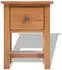 vidaXL Nachttische 2 Stk. 36x30x47cm Massivholz Eiche (3053416)