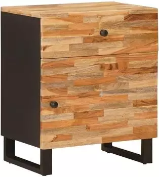vidaXL Nachttisch mit Schublade, braun, Massivholz Mango, 50x33x60cm