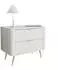 Lookway Scarlett 2S Nachttisch mit Schubladen, beige/gold, Holzwerkstoff (800001026775)
