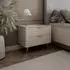 Lookway Scarlett 2S Nachttisch mit Schubladen, beige/gold, Holzwerkstoff (800001026775)