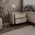 Lookway Scarlett 2S Nachttisch mit Schubladen, beige/gold, Holzwerkstoff (800001026775)