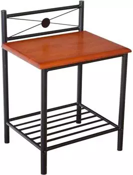 Homestyle4u Nachttisch Metall, schwarz (1068)