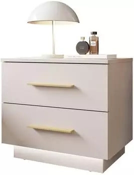 Lookway Lina Nachttisch Kaschmir II mit LED-Beleuchtung, gold matt (800001175890)