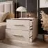 Lookway Lina Nachttisch Kaschmir II mit LED-Beleuchtung, gold matt (800001175890)