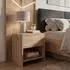 Finebuy Nachttisch Boxspringbett 50cm Eiche Dekor mit Schublade (FB116814)